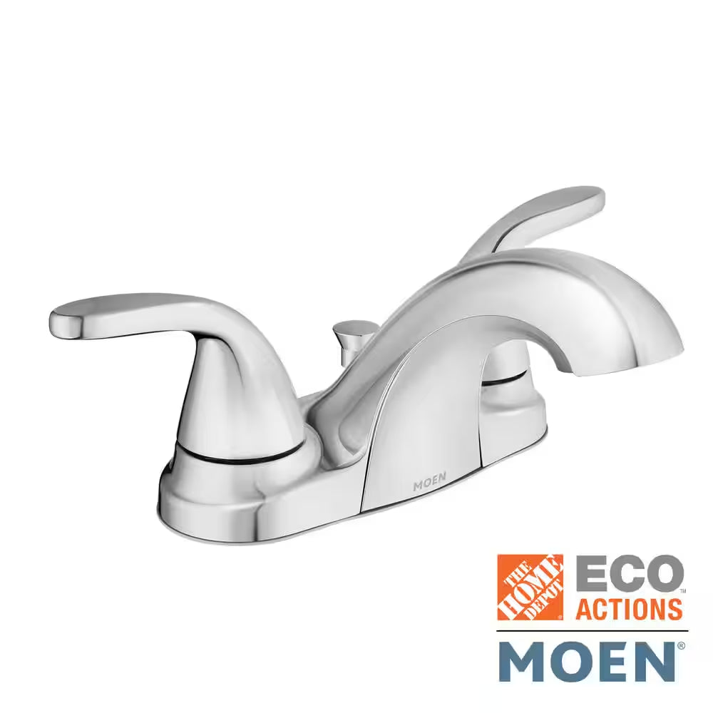Adler 4 In. Centerset 2-Handle Low-Arc Bathroom Faucet in Chrome