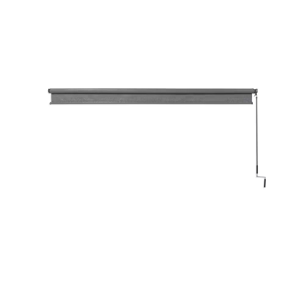 Pewter Cordless UV Blocking Fade Resistant Fabric Exterior Roller Shade 96 In. W X 72 In. L