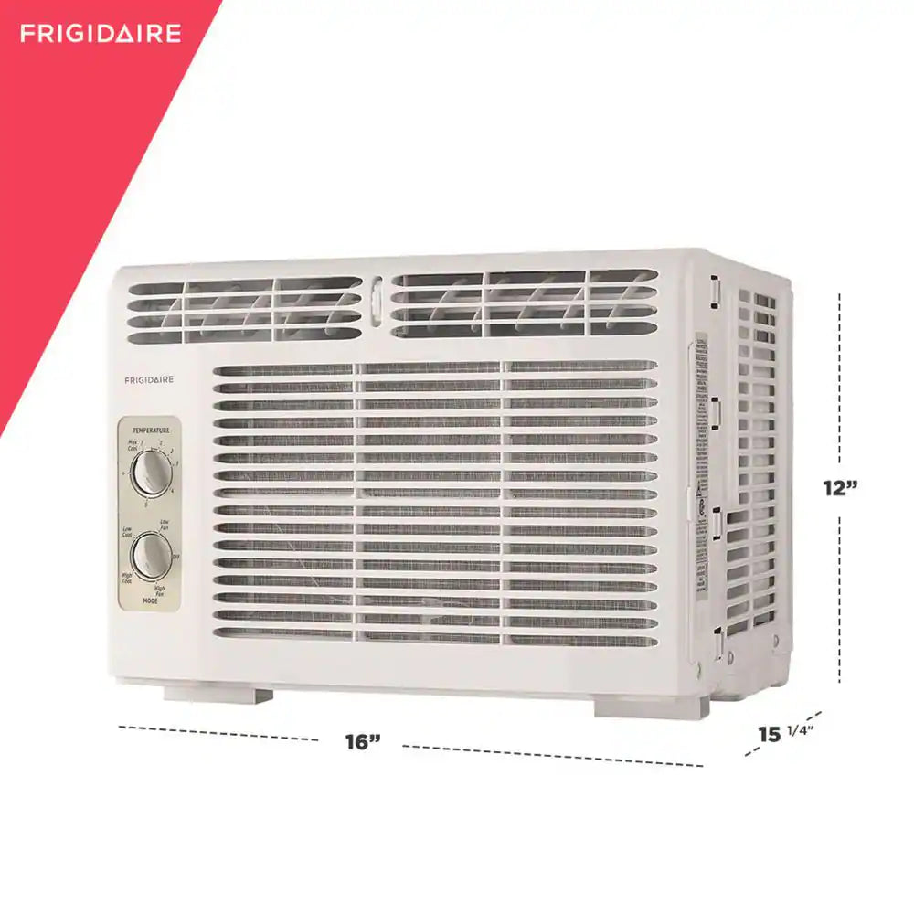 5,000 BTU Window Air Conditioner Cools 150 Sq. Ft. with Mechanical Controls in White 115V