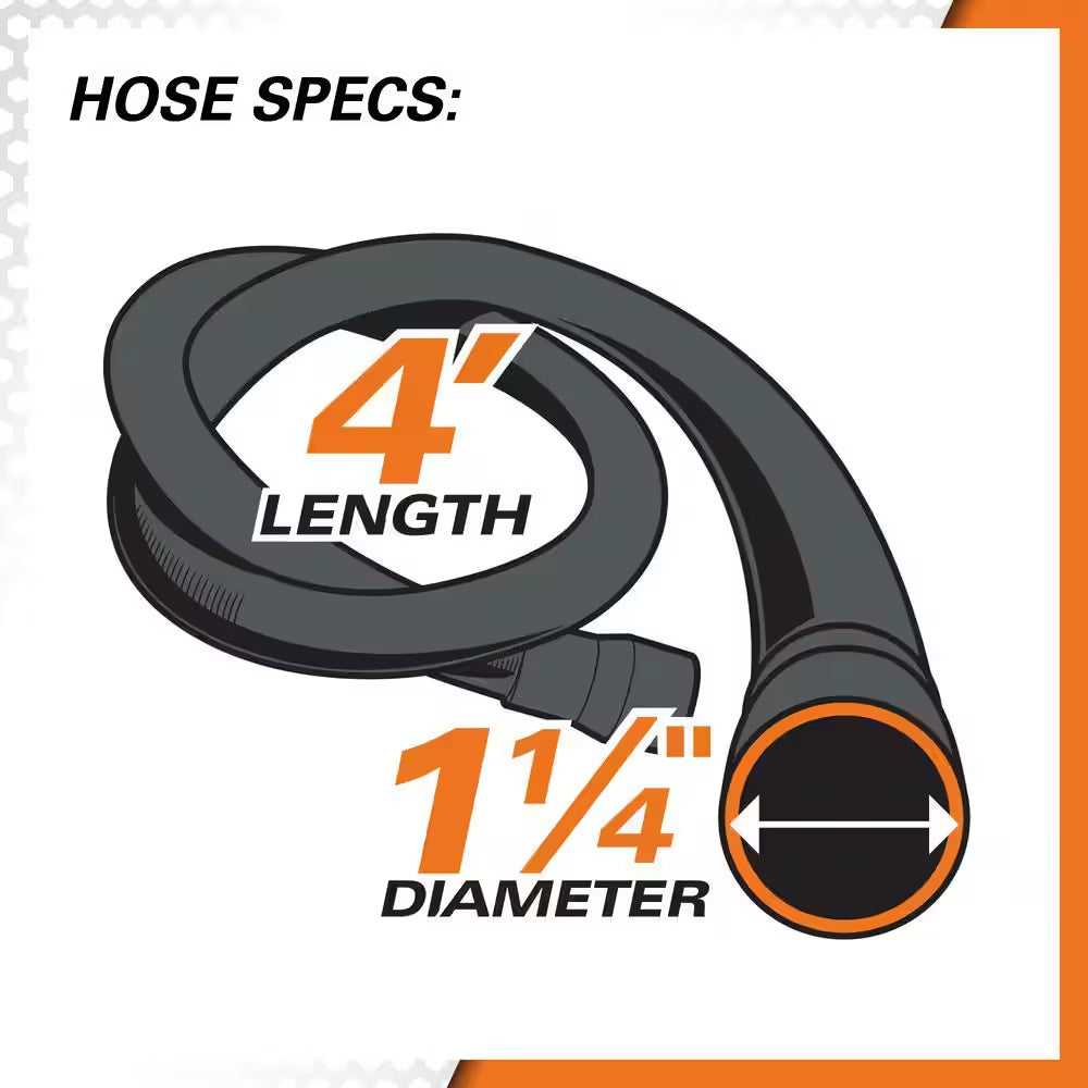 5 Gal. 1.75 Peak HP Wet Dry Vac Powerhead Shop Vacuum with Filter, Hose (Compatible with 5 Gal. Homer Bucket) BH0100