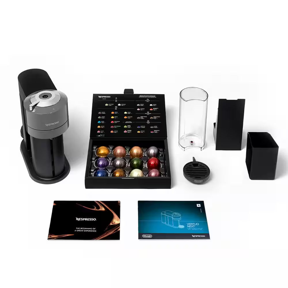 Vertuo Next Dark Gray Single Serve Cup Espresso and Coffee Maker with Complimentary Starter Set Included