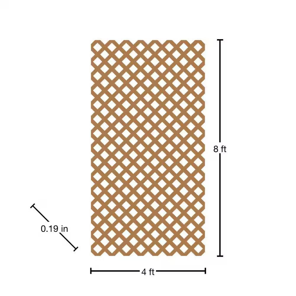 4 Ft. X 8 Ft. Sierra Cedar Classic Diamond Vinyl Lattice Panel