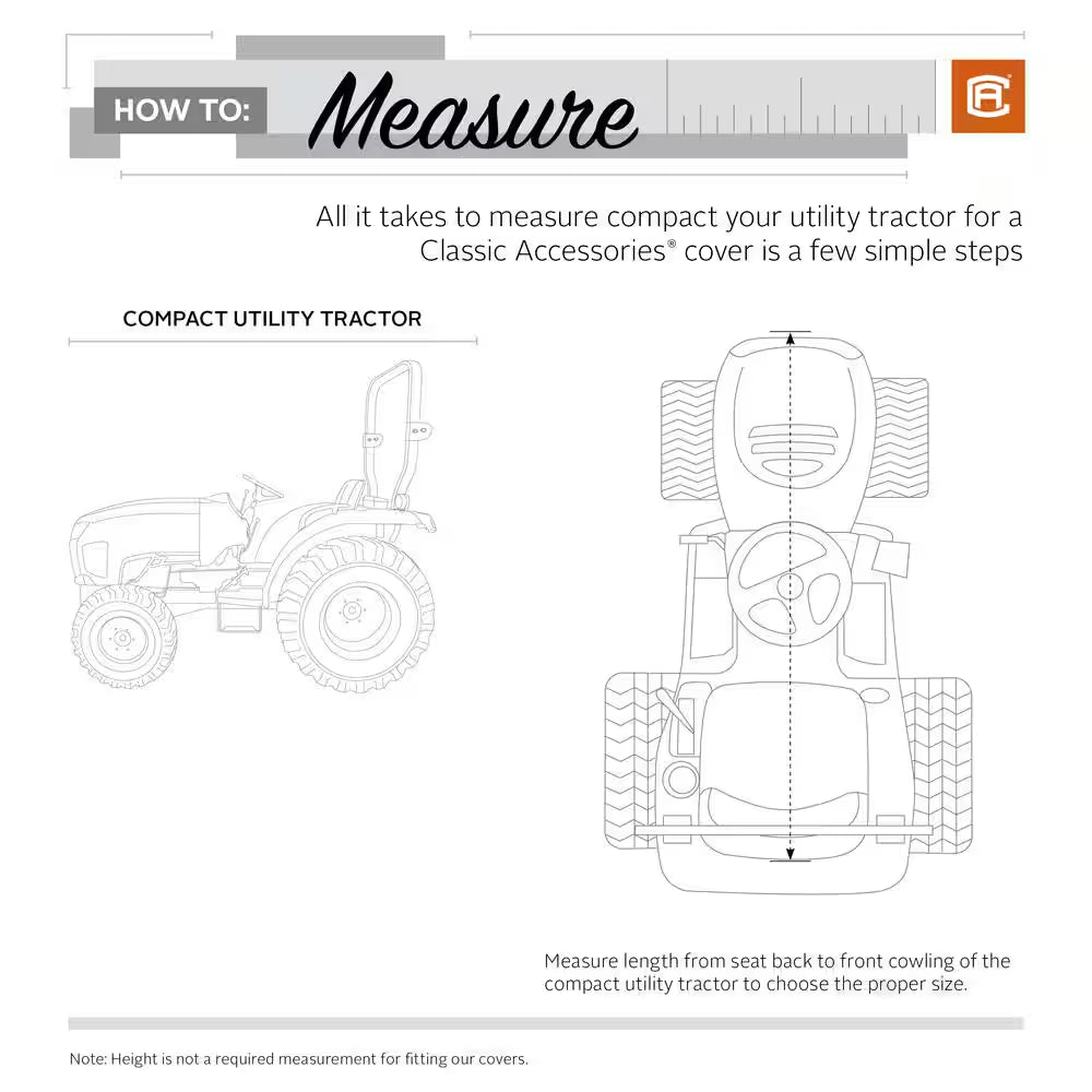 Stormpro 76.3 In. L X 23.8 In. W X 21.8 In. H Heavy-Duty Rainproof Compact Utility Tractor Cover