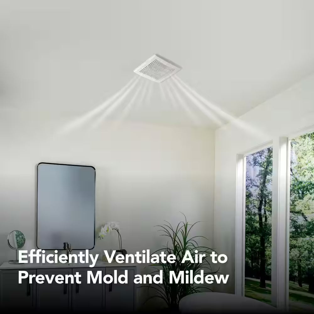 50 CFM Ceiling Bathroom Exhaust Fan with No‑Cut Installation, Quiet Operation