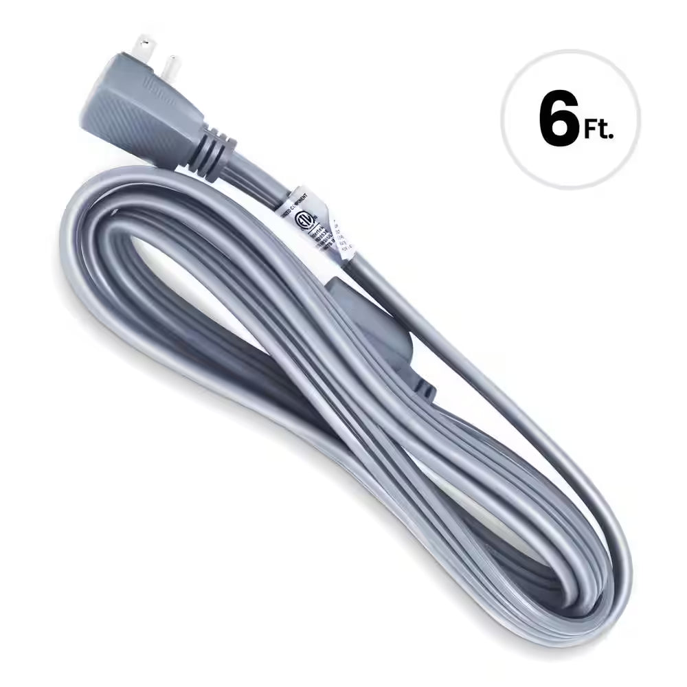 6 Ft. 14/3 SPT, Indoor Appliance Extension Cord, Gray