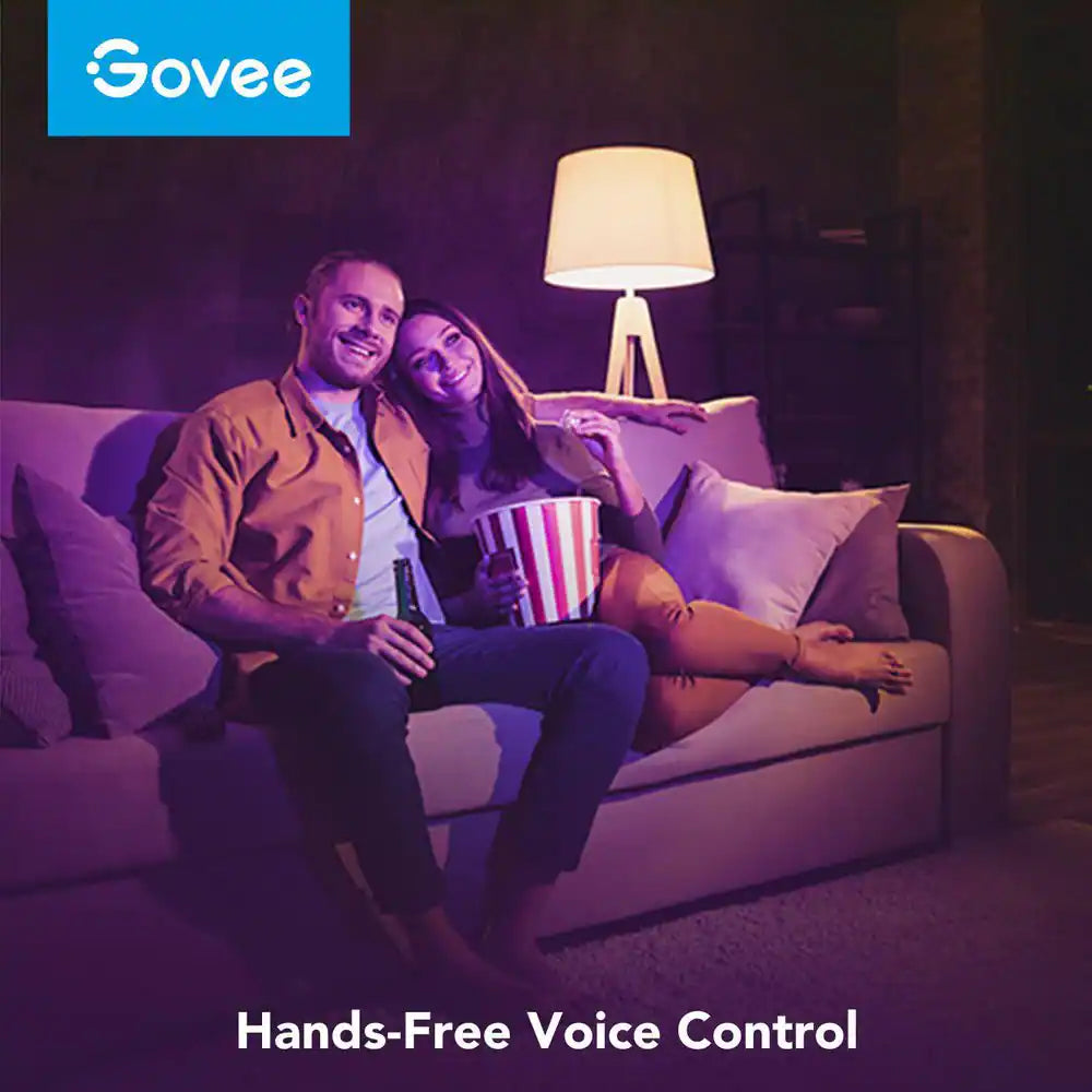 RGBIC Smart Integrated LED 24.6 Ft. Strip Light with 36 Watt Equivalent RGBWW Smart Light Bulb