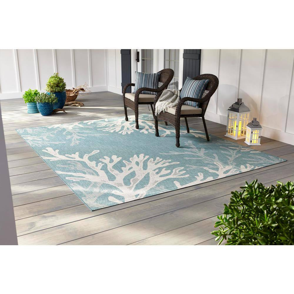 8 In. Dia Aqua Seven Seas Cylinder Ceramic Planter