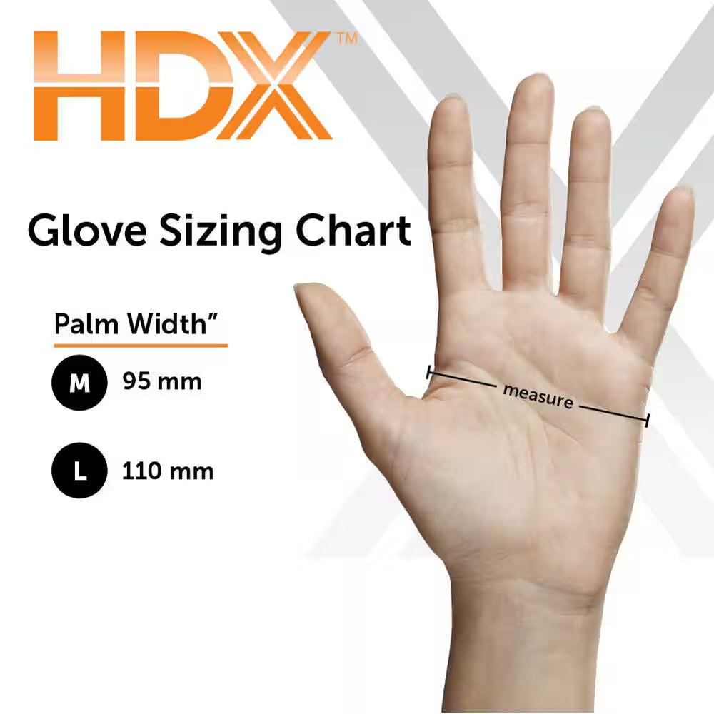 Pop-N-Go Black Disposable Heavy Duty Nitrile Gloves, Size Large (80-Count)