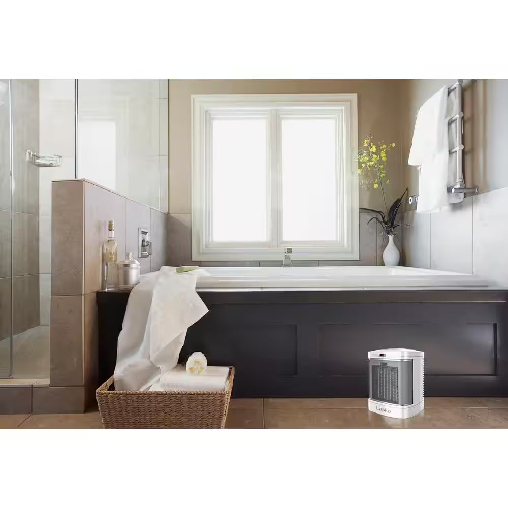 1500-Watt 7.65 In. Electric Bathroom Ceramic Space Heater with Fan and ALCI Safety Plug