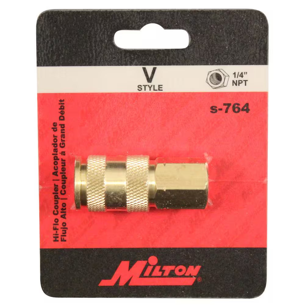 1/4 In. FNPT V Style High Flow Coupler