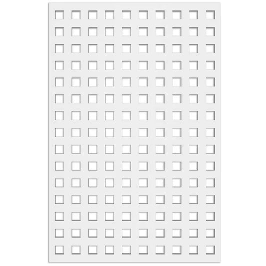 Square 4 Ft. X 32 In. White Vinyl Decorative Screen Panel