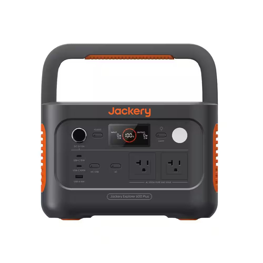 800-Watt Output/1600 Peak Portable Power Station Explorer 600 plus Push Button Start Battery Generator for Outdoors