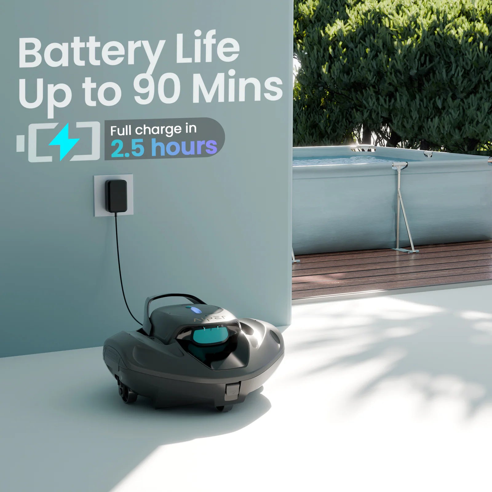 SG 800B Cordless 3.1-In Robotic Pool Vacuum