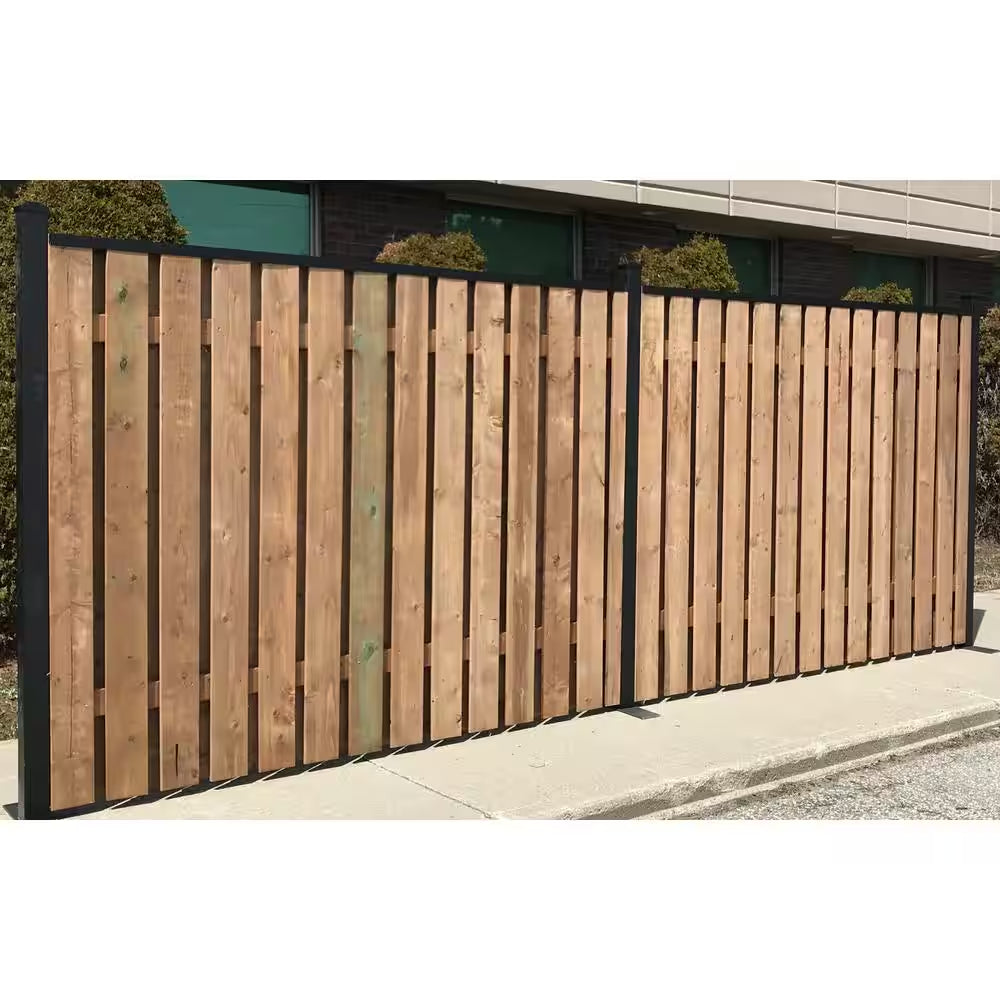 3 In. X 3 In. X 100 In. Black Powder Coated Aluminum Fence Post Includes Post Cap