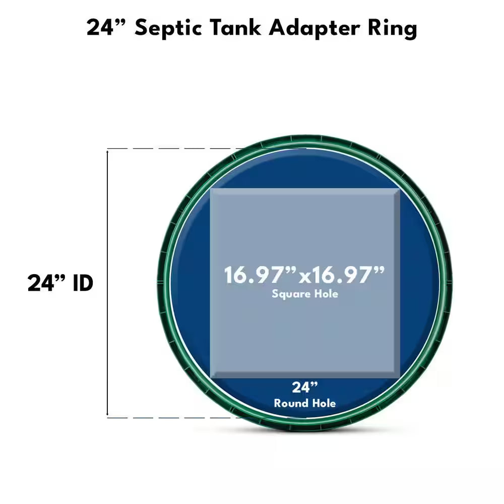 24 In. X 12 In. Tall Septic Tank Riser Combo