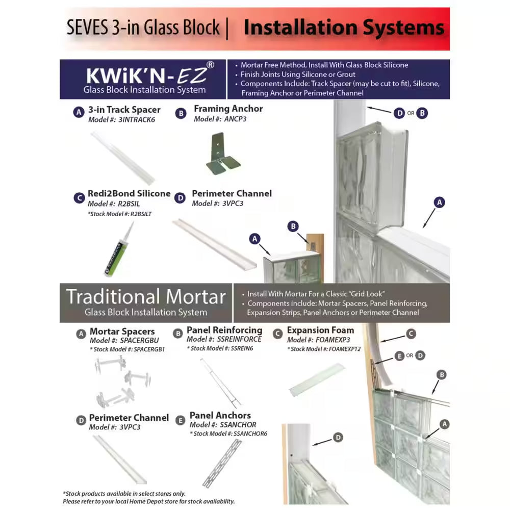 3 In. Thick Series 8 In. X 8 In. X 3 In. (10-Pack) Ice Pattern Glass Block (Actual 7.75 X 7.75 X 3.12 In.)
