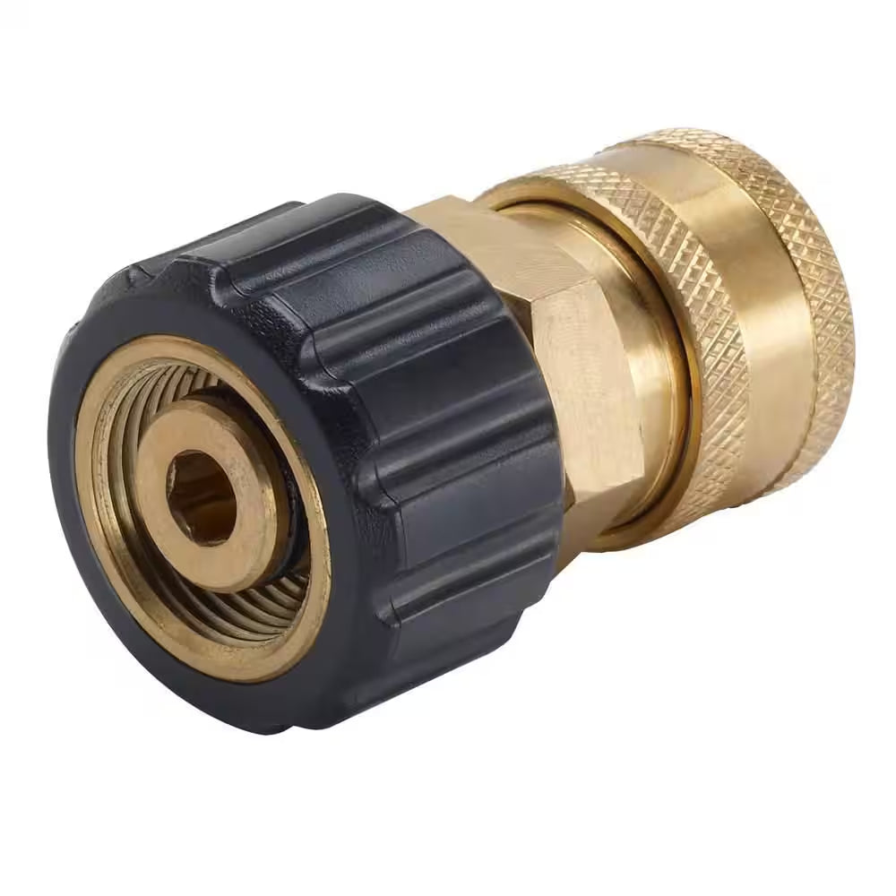 3/8 In. Female Quick-Connect X M22 Coupler for Most Gas and Electric Pressure Washer Brands up to 4000 PSI