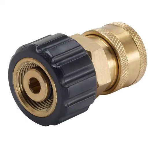 3/8 In. Female Quick-Connect X M22 Coupler for Most Gas and Electric Pressure Washer Brands up to 4000 PSI