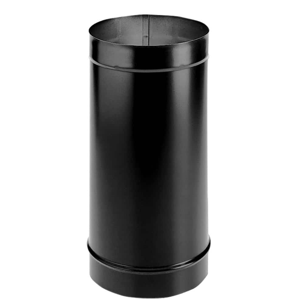 Durablack Stove Pipe 6In. Diameter X 48In. Single Wall Black Stove Pipe