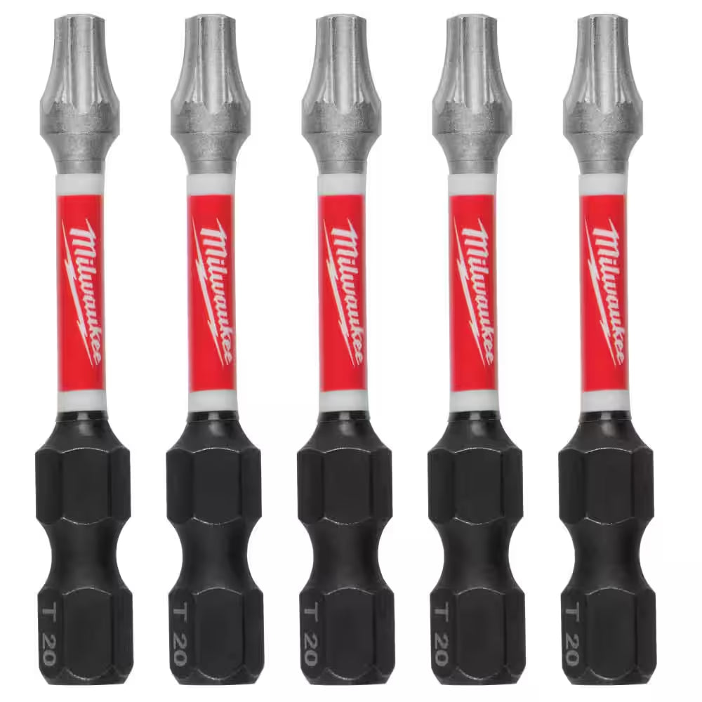 SHOCKWAVE Impact Duty 2 In. T20 Torx Alloy Steel Screw Driver Bit (5-Pack)