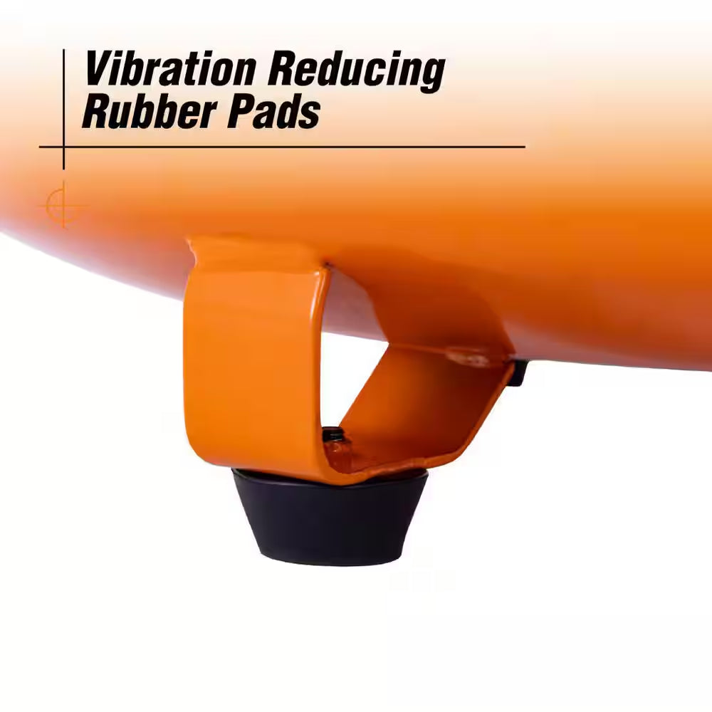 6 Gal. 150 PSI Portable Electric Oil-Free Jobsite Pancake Air Compressor with Dual Pressure Gauges and 2-Quick Couplers