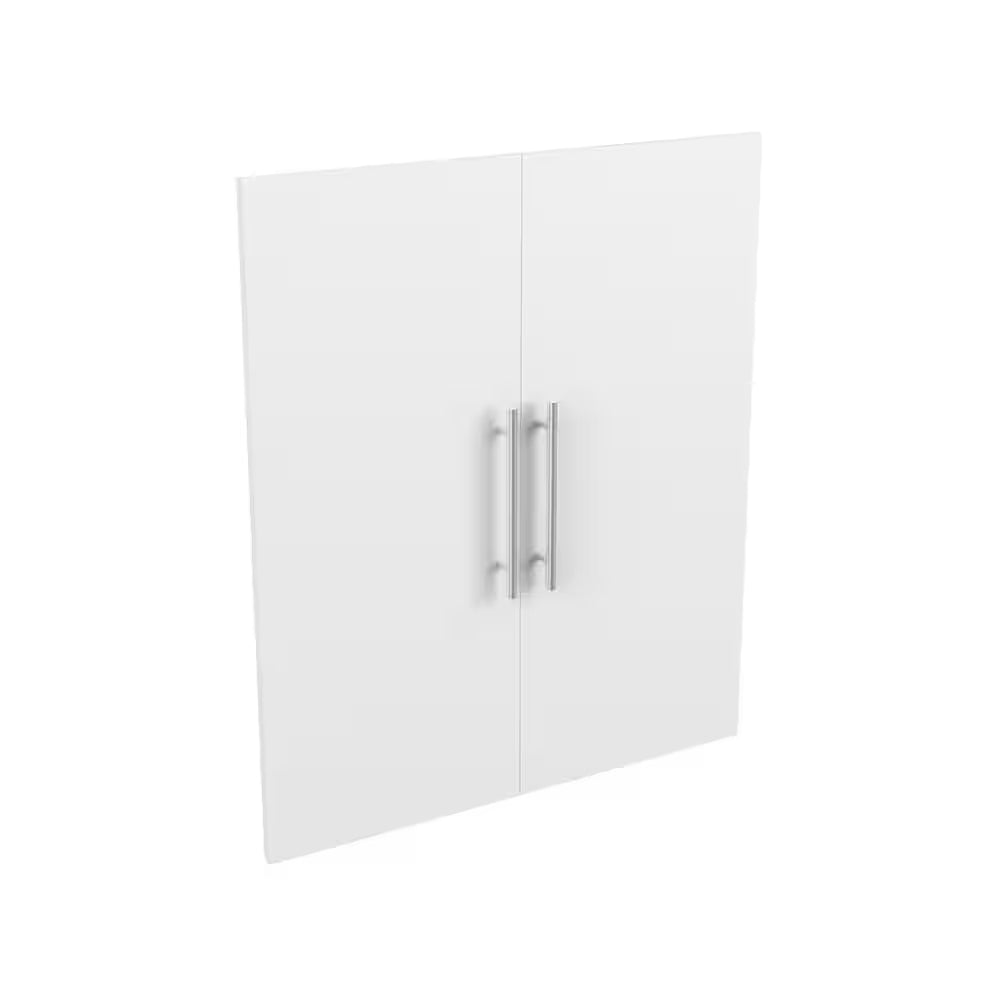 Style+ 14.59 In. D X 25.12 In. W X 31.28 In. H White Laundry Room Floating Cabinet Kit with Modern Doors