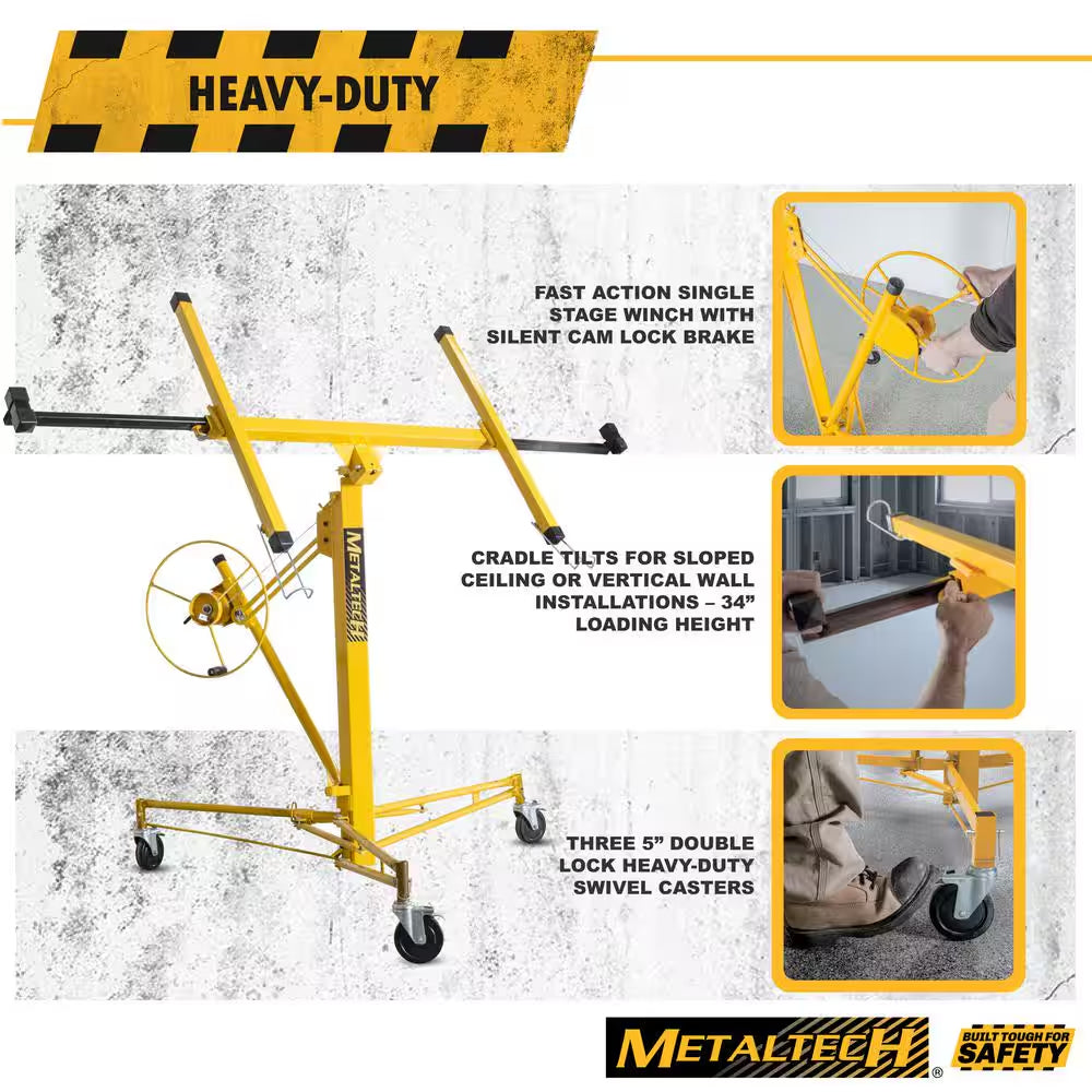 48.4 In. X 57 In. X 58 In. Jobsite Series Drywall Panel Hoist Tool, Panel Sheet Carrier for Wall or Ceiling Installation