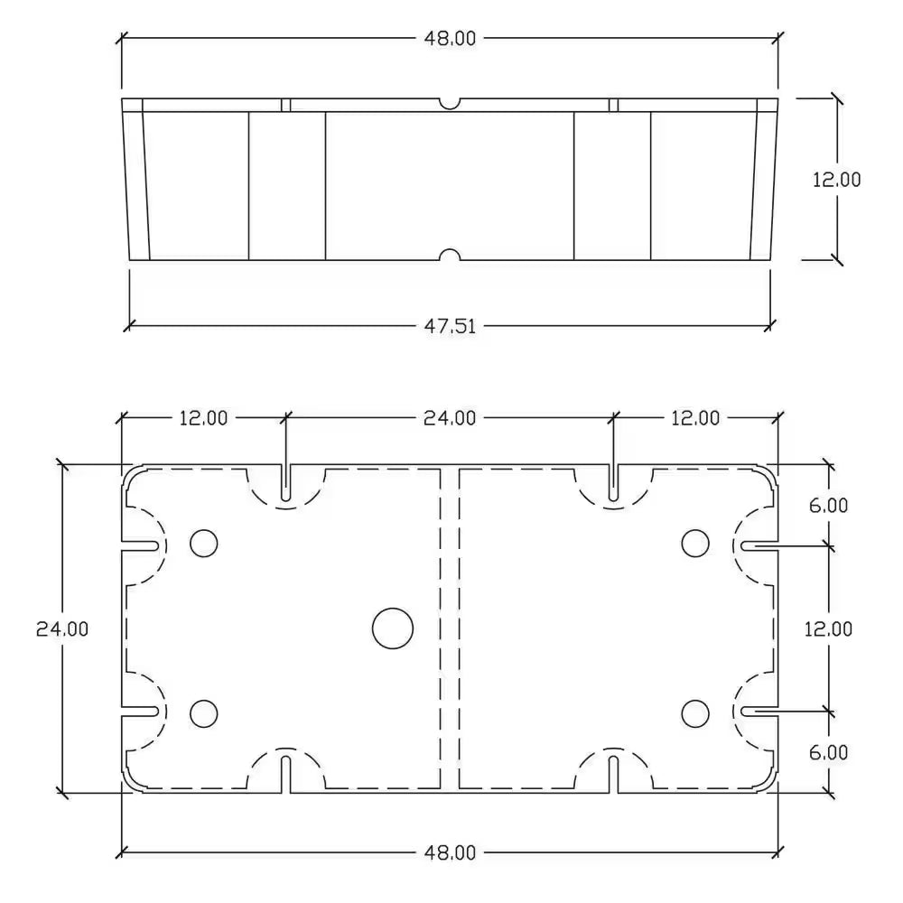 24 In. X 48 In. X 12 In. Foam Filled Dock Float Drum Distributed by Multinautic