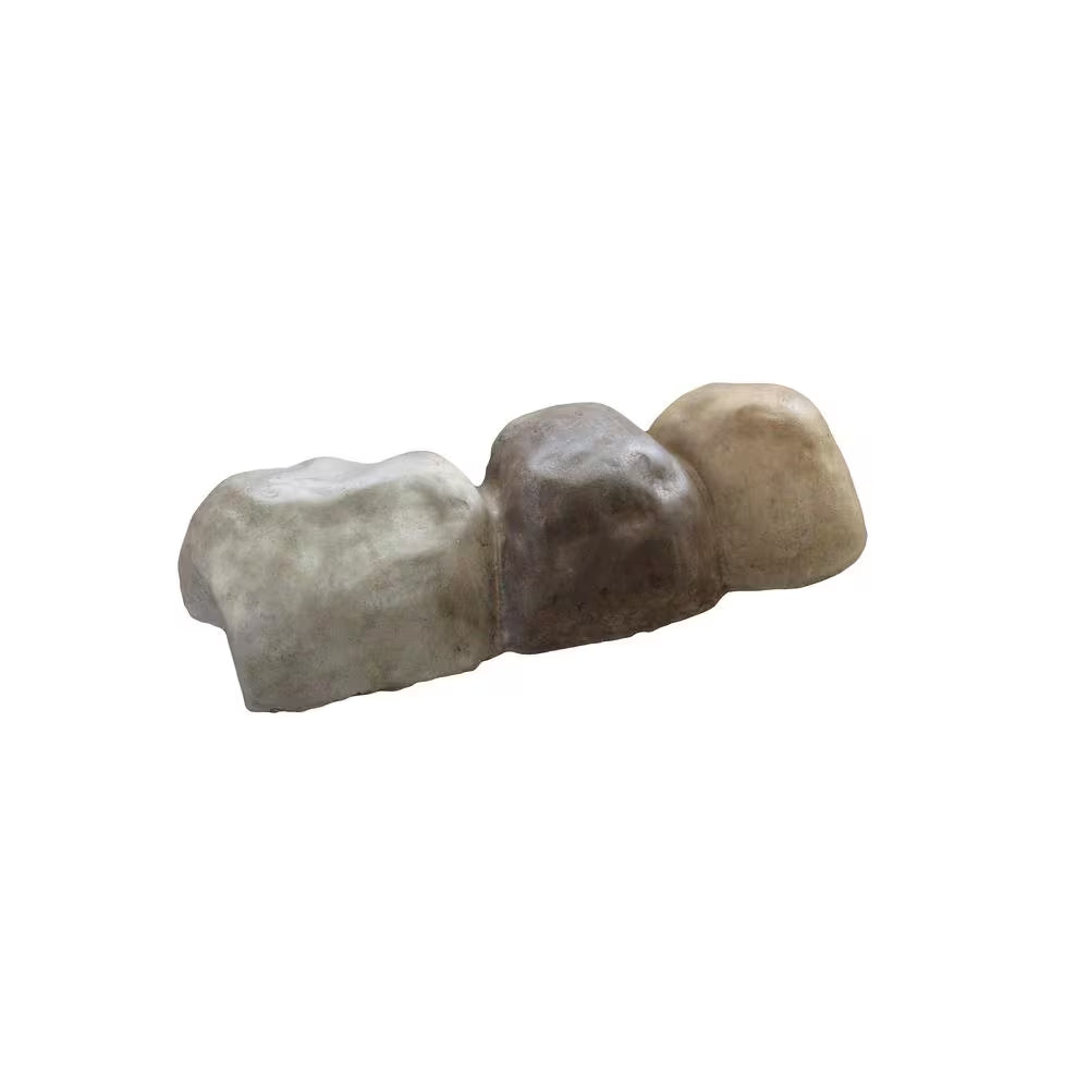 Edgestone 4 In. X 12 In. X 3 In. Multi-Colored Concrete Overlapping RIVER ROCK Edging (10-Pack)