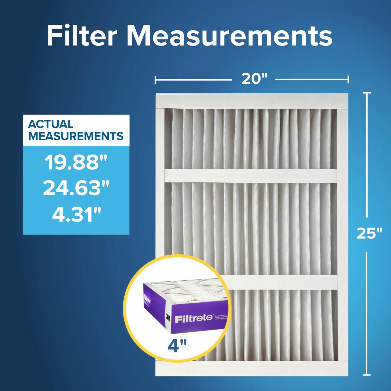 20 X 25 X 4 MERV 12 1550 MPR Allergen, Bacteria and Virus Electrostatic Pleated Air Filter