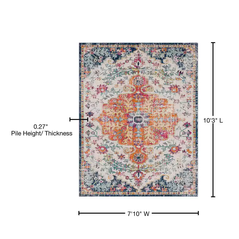 Demeter Ivory 8 Ft. X 10 Ft. Abstract Area Rug