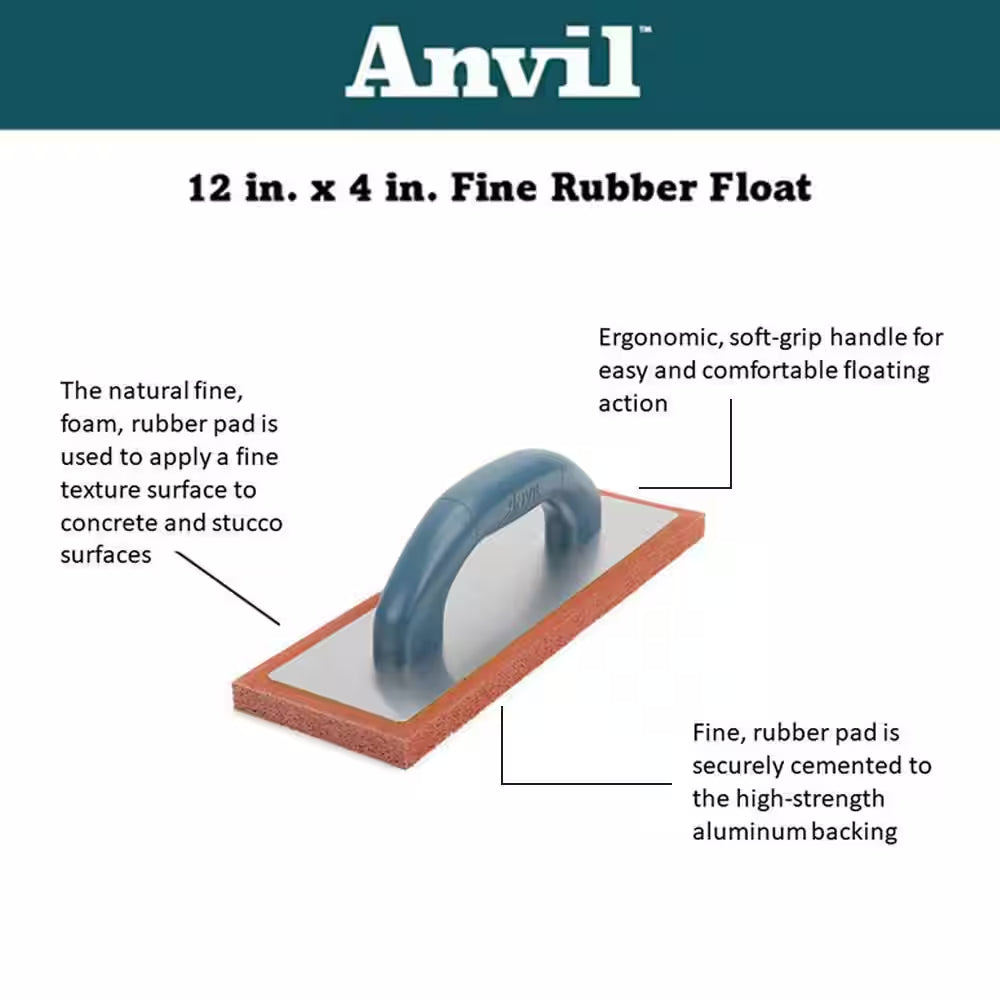 12 In. X 4 In. Fine Rubber Float
