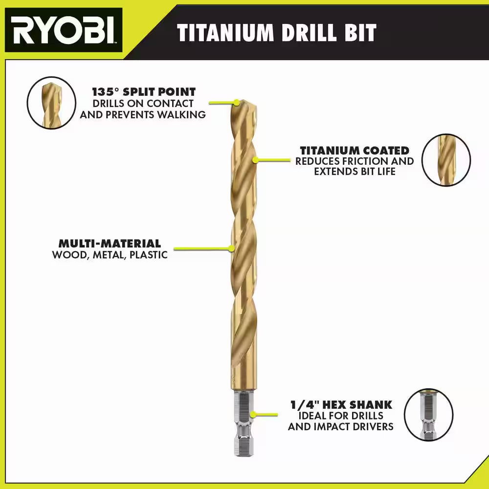 Titanium Drill Bit Set (22-Piece)