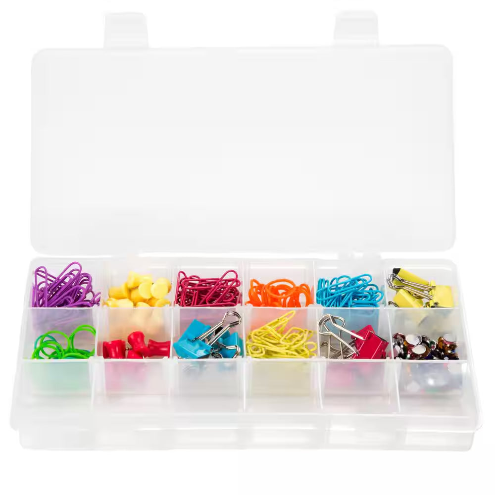 7 In. W - White Plastic 4 Drawer Tool Box for Hardware or Craft Supplies - Portable Tool Box