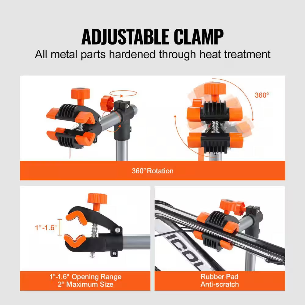 Bike Repair Stand, 80 Lbs. Heavy-Duty Steel Bicycle Repair Stand, Adjustable Height Bike Maintenance Workstand