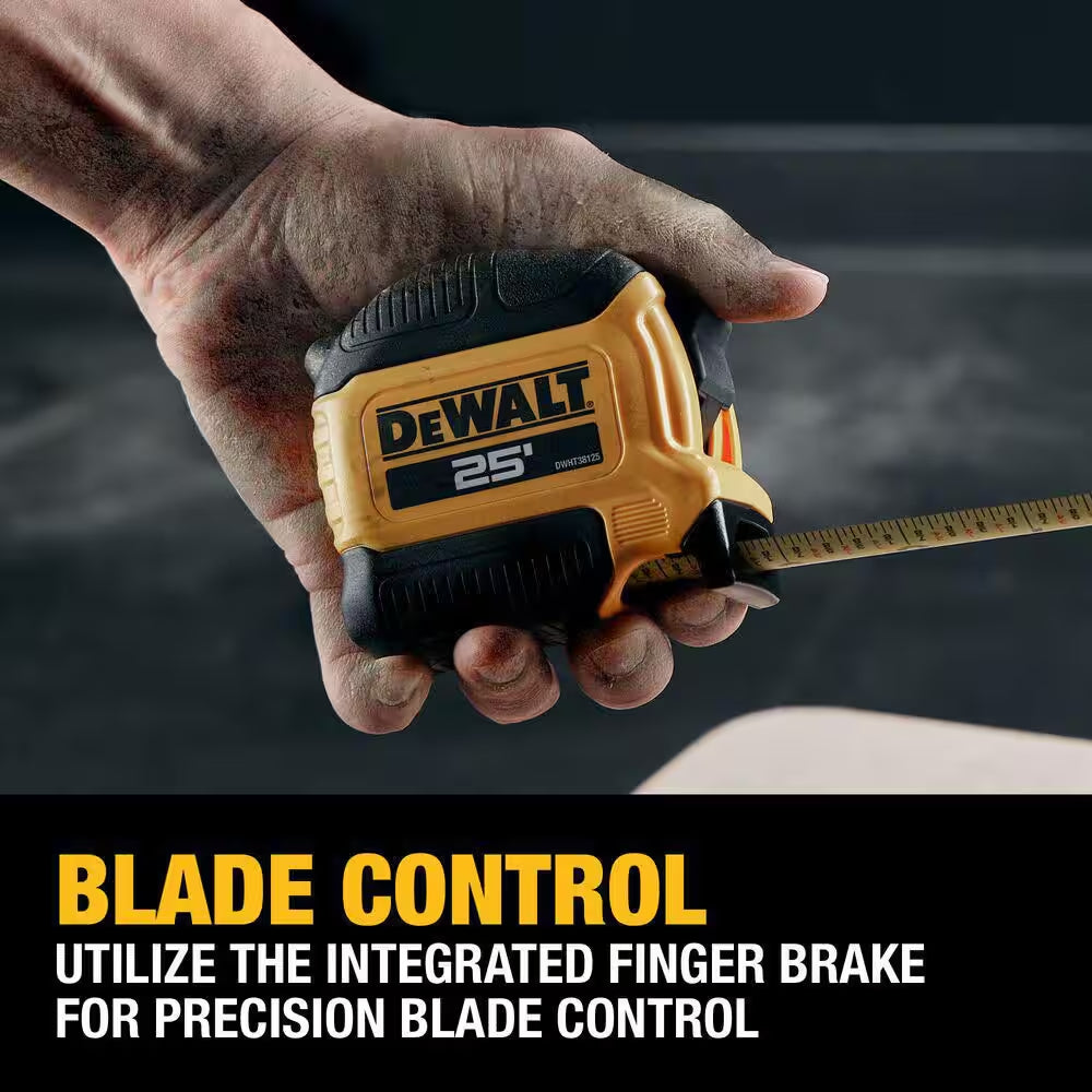 25 Ft. X 1-1/8 In. Tape Measure with Finger Brake