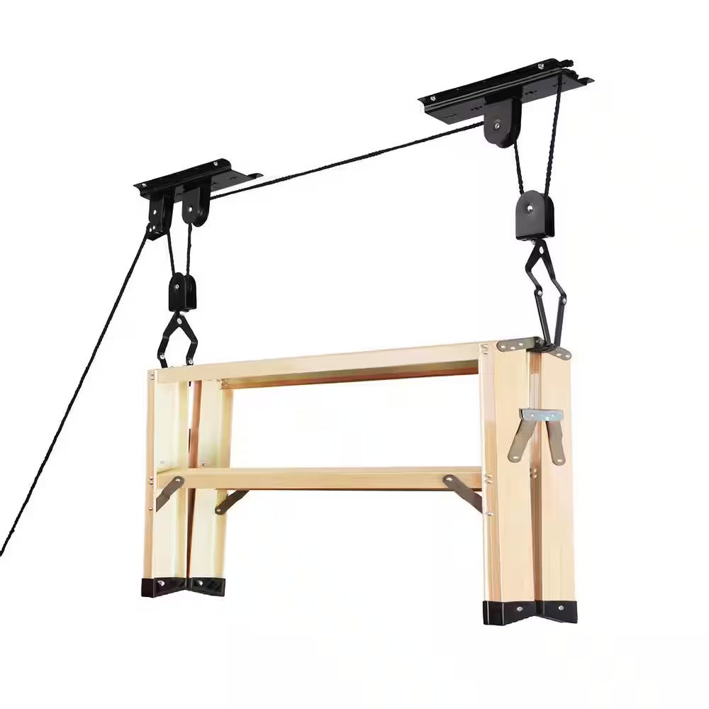 Black 1-Bike Ceiling Mount Garage Bike Rack