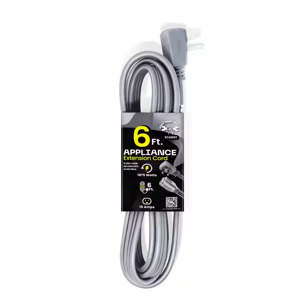 6 Ft. 14/3 SPT, Indoor Appliance Extension Cord, Gray