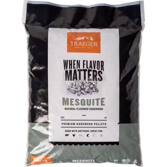 20 Lbs. Mesquite Wood Grilling Pellets for Grills, Natural Hardwood Flavor
