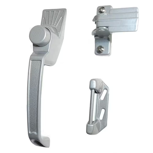Silver Aluminum Screen Door Handle Set Latches