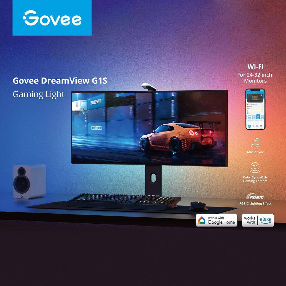 Dreamview G1S RGBIC Smart Gaming Kit Integrated LED Strip Light with Camera