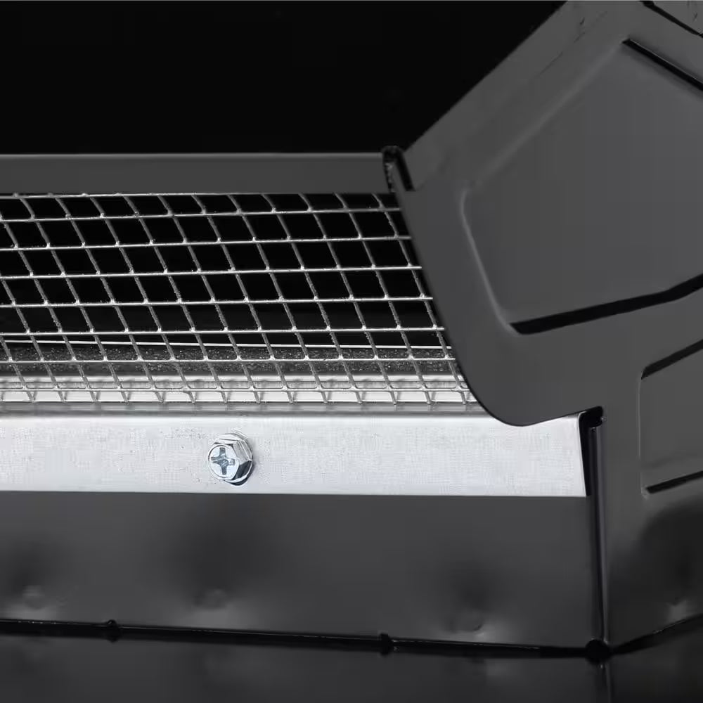 3 In. to 4 In. Roof Vent Kit for round Duct Steel in Black