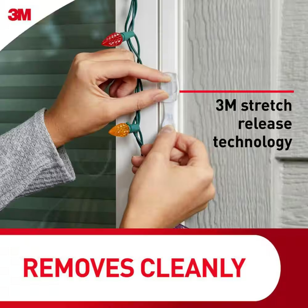 Clear Outdoor Light Clips(32 Clips, 36  Strips)