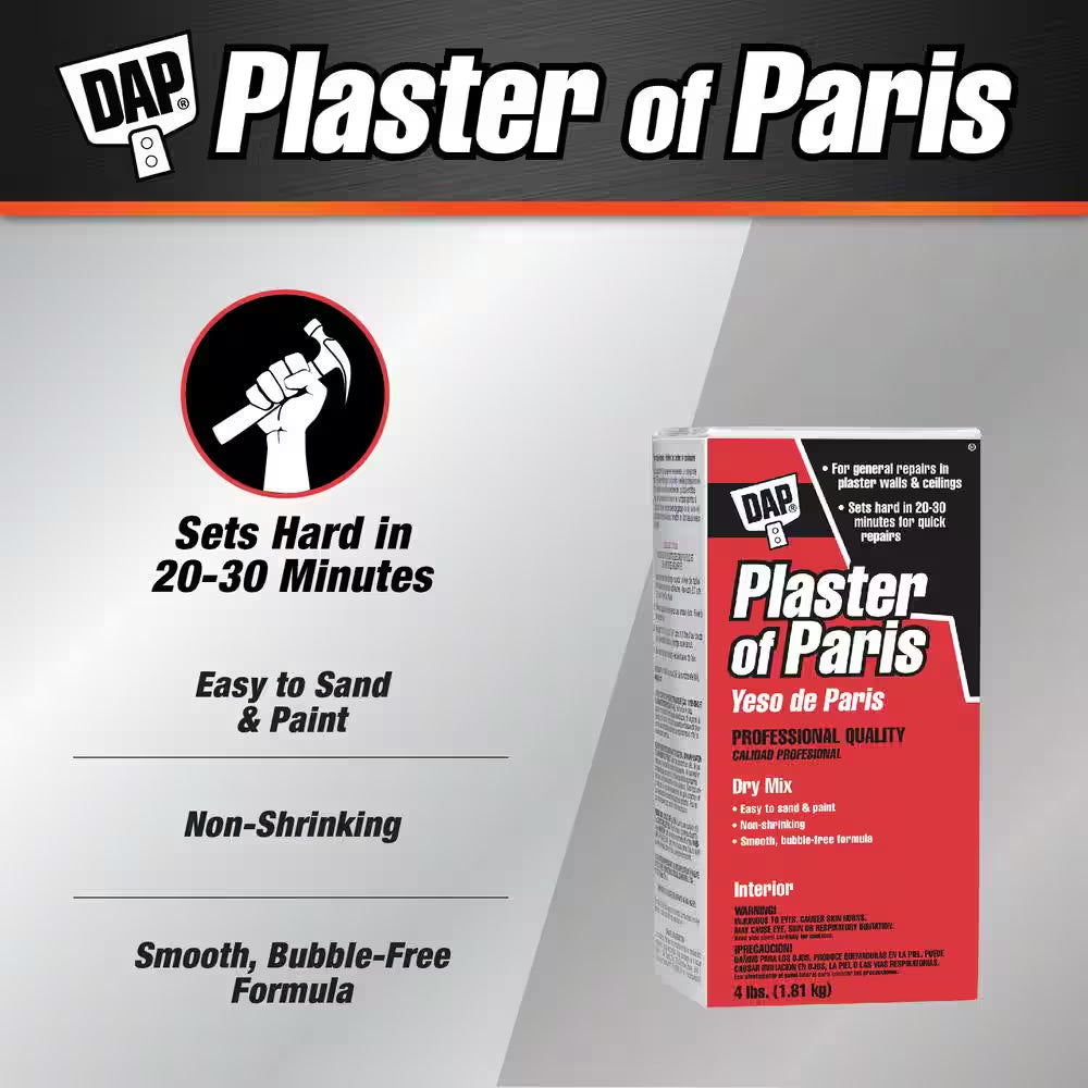 Plaster of Paris 4 Lbs. White Dry Mix