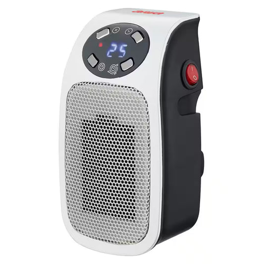 7.87 in Electric Outlet Ceramic Plug-In Space Heater, LCD Digital Screen, up to 24-Hour Timer, 400-Watt