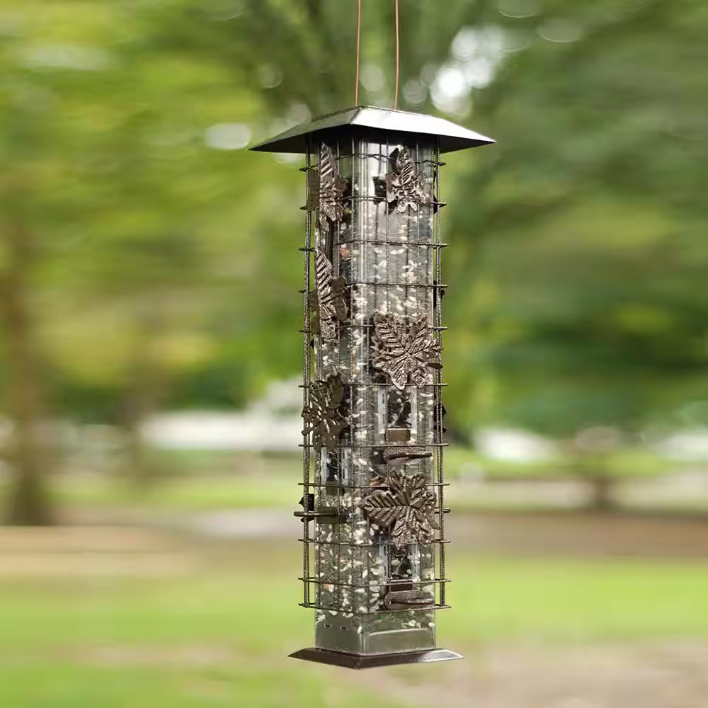 Squirrel-Be-Gone Squirrel-Resistant Metal Durable Wild Bird Feeder - 2 Lb. Capacity