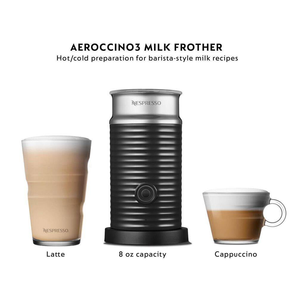1 Cup Vertuo Next Coffee and Espresso Machine in Red plus Aeroccino3 Milk Frother in Black