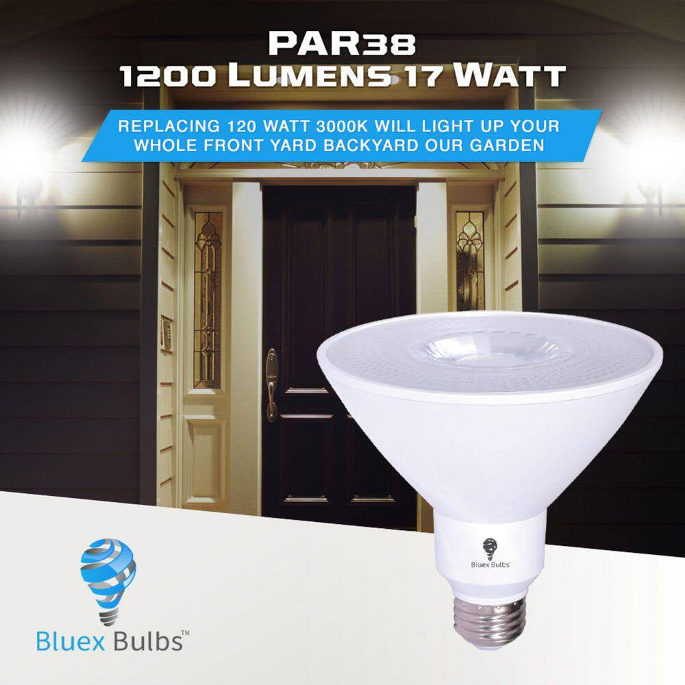 170-Watt Equivalent PAR38 Bright White (3000K) Flood Indoor/Outdoor LED Light Bulb (6-Pack)