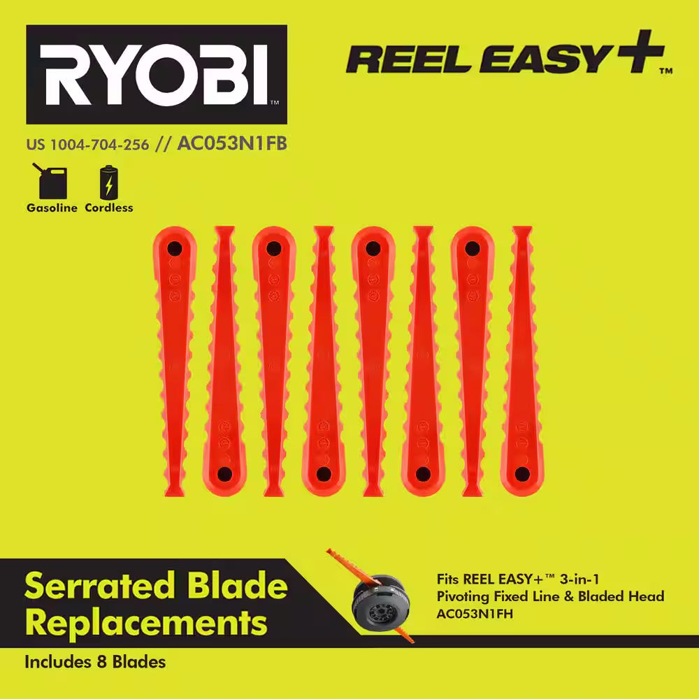 REEL EASY + Serrated Blade Replacements (8-Pack)