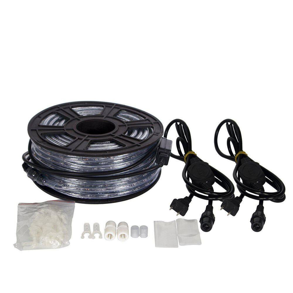 Outdoor 100 Ft. 110-Volt Plug-In Multi-Color Color Changing Light LED Color Changing Lights Rope Light